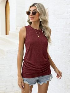 Camisetas sin mangas básicas de verano para mujer, camiseta sin mangas para mujer, camiseta sin mangas para gimnasio, Fitness, camiseta sin mangas personalizada para mujer - Product Image 3