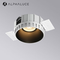 Spots encastrés LED de haute qualité pour plafond d'hôtel, anti-éblouissement, 3 couleurs, sans cadre, encastrés, COB LED