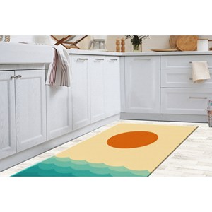 Tapis minimalistes à motifs soleil et mer, tapis paysager moderne, tapis imprimé, tapis à poils doux - Product Image 4