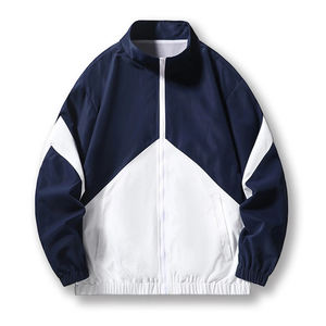 Chaqueta Cortavientos Ligera con Cremallera, Chaqueta Anorak de Béisbol, Bloques de Color, Manga Larga, para Correr al Aire Libre, Resistente al Viento - Product Image 5