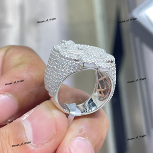 <b>Silver</b> Dollar Sign <b>Ring</b> <b>Silver</b> Iced Out Money Symbol <b>Silver</b> <b>Statement</b> <b>Ring</b> - Product Image 4