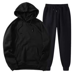 Conjunto Deportivo de Invierno para Hombre, Tendencia, Talla Grande, 100% Algodón, Transpirable, de Secado Rápido, con Capucha, Diseño Sólido, Logotipo Personalizado Impreso, Estilo Urbano - Product Image 5