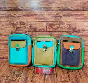 Hot New Élégant Léger En Cuir Véritable Sac À Bandoulière Unique Bouton Conception Multicolore Recyclé Sac À Main Grande Capacité pour - Product Image 1