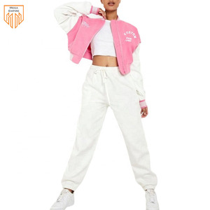 Veste de Sport de base-ball Vintage pour femmes, veste d'université Active avec fermeture éclair - Product Image 4