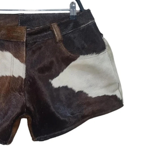 กางเกงขาสั้นหนังวัวแท้ผู้ชาย ดีไซน์เองได้ แฟชั่นสตรีทสุดเท่ เอวยางยืด ขายแล้ว - Product Image 3