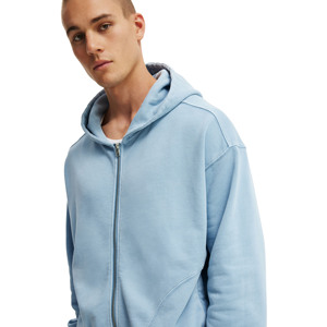 Sudadera con Capucha de Alta Calidad, 300gsm, 100% Algodón, con Cierre, para Hombre, Tejido de Felpa, Hombros Caídos, Talla Grande, Sin Cordones, para Invierno - Product Image 2