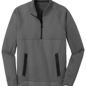 Sweat-shirt col rond en coton épais vierge à faible MOQ, coupe classique, style streetwear, avec fermeture éclair courte, personnalisable, meilleure qualité, brodé, service OEM - Product Image 1