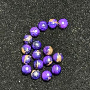 AAA + tamaño personalizado de alta calidad 6X6MM cobre púrpura Natural Kingman turquesa cabujón piedra preciosa suelta para la fabricación de joyas - Product Image 1