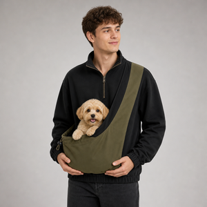 Custom Logo Half Zip Pet <b>Carrier</b> Pullover <b>Sling</b> Kangaroo Pouch Cat <b>Dog</b> Holder Sweatshirt Wholesale OEM Unisex Outdoor S-5XL - Product Image 1