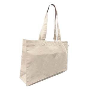 Bolsas Ecológicas de Algodón Orgánico, Bolsa de Playa Mediana, Cierre Magnético, Letras con Transferencia Térmica, Lavable, Reciclable, para Uso Publicitario - Product Image 1