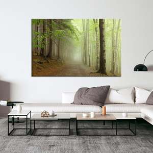 Impression sur toile de paysage forestier élégante : Art mural forestier, toile encadrée - Product Image 1