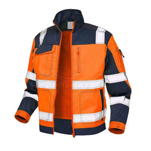Veste de travail décontractée d'hiver à haute visibilité pour la construction et la sécurité, col montant, logo frontal, séchage rapide, respirante – Grande Vente - Product Image 1