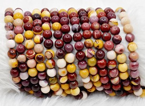 Cuentas de cristal curativas naturales de mookaite multicolor al por mayor de 8 mm, piedras preciosas puras para la fabricación de joyas y meditación - Product Image 4