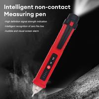 Probador de Voltaje, Indicador de Batería, Voltímetro Tipo Pluma CA 12-1000V con Sensor de Alarma LED, Herramientas Eléctricas Profesionales Portátiles con LED