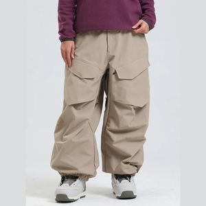 Pantalon de ski pour homme, coupe ample, avec poches cargo, KneeFlex, pour la neige urbaine et les pentes, grande taille, séchage rapide, coupe-vent, doublure polaire, imperméable - Product Image 5