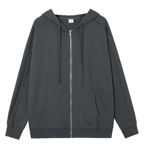 Ensemble de survêtement unisexe en molleton imprimé respirant de poids moyen, avec sweat à capuche zippé oversize et pantalon de survêtement à jambes larges, style streetwear minimaliste - Product Image 2