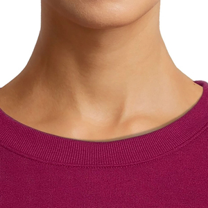 Sudadera de algodón de cuello redondo polar para mujer con logotipo personalizado, suéter suave suelto de peso pesado, sudaderas coreanas de manga larga - Product Image 2
