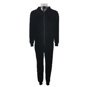 Unisex Custom Embroidered <b>Velvet</b> Jogger Outwear Sets XS Size Autumn <b>Prints</b> <b>Fabric</b> Tracksuit for Men Wholesale - Product Image 1