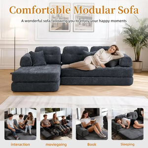 Sofá Moderno Convertible en Forma de L de Tela 2026 para Sala de Estar, Dormitorio, Apartamento, Producto de Alta Rentabilidad para Dropshipping, Almacén en EE. UU. - Product Image 5