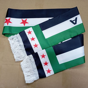 Bufanda de Siria 15*150cm, Bandera de la República Árabe Siria con Tres Estrellas para Decoración de Eventos - Product Image 3