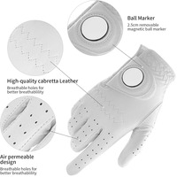 Gran oferta de guantes de Golf de piel de oveja transpirables de alto rendimiento para adultos nueva tendencia antideslizante blanco Premium Grip cuero genuino