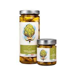 <span class=keywords><strong>Alcachofas</strong></span> enteras <span class=keywords><strong>a</strong></span> <span class=keywords><strong>la</strong></span> brasa Olio Piano en aceite de oliva virgen extra, 1062 ml, frasco de vidrio, antipasto italiano de Puglia, hecho en Italia - Product Image 1