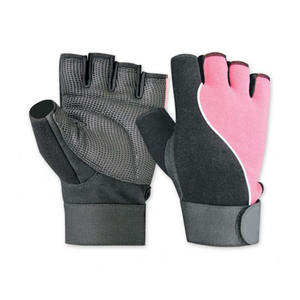 Gants de musculation professionnels demi-doigts en cuir respirant, antidérapants, accessoire de sport fitness, fermeture à lacets - Product Image 5