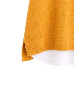 Gilet en tricot sans manches pour femme Mustard, col en V, avec poches à motifs, décontracté, superposition d'hiver, fabricant personnalisé OEM - Product Image 6