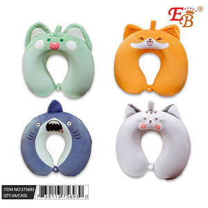 Almohada de viaje con cuello en U inspirada en animales, juego de 24 piezas/CS de espuma viscoelástica y almohada de seda inflable llena de aire para soporte para la cabeza - Product Image 1