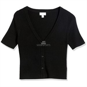 เสื้อสเวตเตอร์คาร์ดิแกนคอวีของผู้หญิงสำหรับสวมใส่ปกติ - Product Image 2