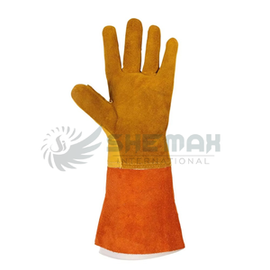 ถุงมือเชื่อมมืออาชีพสำหรับการใช้งานความร้อนสูงป้องกันแขนเต็มรูปแบบหนังสำหรับงานเตาหลอมและงานหลอม - Product Image 3