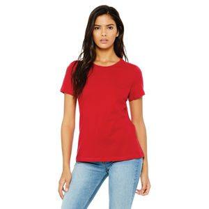 Airlume-Camiseta holgada de manga corta para mujer, Camiseta de algodón peinado y anillo, 32, 100% oz, color rojo, 4,2 - Product Image 1