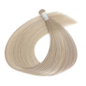 สำหรับผมต่อแบบคลิป Genius Weft รุ่น 17/17/1001 สีบลอนด์มุกเบจเย็นแบบไล่สี  ผมแท้บราซิลแบบตรง เกรด 12A เนื้อนุ่ม - Product Image 1