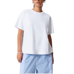 Camiseta de Mujer de Alta Calidad, 100% Algodón, Transpirable, con Patrón Sólido, para Deportes de Verano, Diseño Original de Moda - Product Image 2