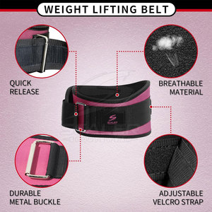 Lightweight Durable Premium Adjustable Breathable Sports Gear Weightlifting Nylon Lever <b>Belt</b> for Fitness Training Strength - Product Image 2