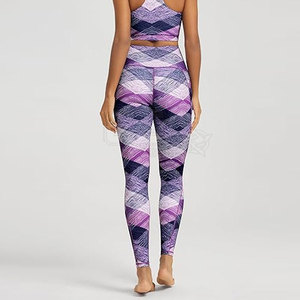 Leggings modernos para mujer, mezcla de algodón suave con cintura elástica y diseño ajustado para uso en entrenamiento, leggings de yoga. - Product Image 3