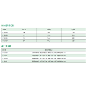 Regulador de Flujo Tecnosystemi para Conductos Circulares, Pieza para Sistemas HVAC y Aires Acondicionados - Product Image 4