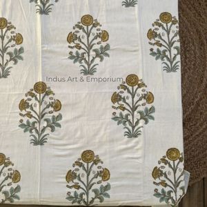 Algodón suave amarillo impreso dohar mano bloque impresión Boho jaipuri manta doble Dohar - Product Image 5