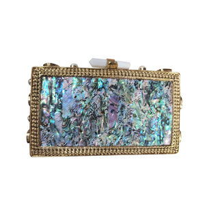 Embragues de noche de diseñador artesanales estilo Vintage de lujo con piedras de cristal latón elegancia pura cada detalle bolsos de noche - Product Image 6