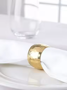 Top indien de haute qualité écologique porte-anneau de serviette en métal doré Design Simple serviettes de Table en bois pour Stock de restaurant - Product Image 5