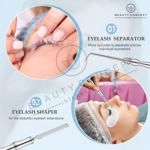 Outil de séparation de cils Outil de levage de cils en acier inoxydable avec peigne pour les outils de teinture permanente par Beauty Concept International - Product Image 3