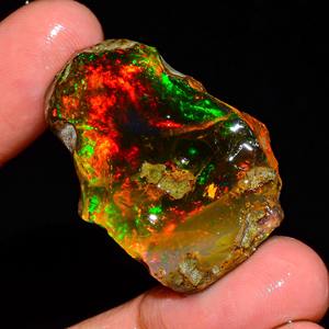 โอปอลเอธิโอเปียธรรมชาติกันไฟหลากสีสวยงามอัญมณีสีหยาบหลวมทำให้ผู้หญิงเครื่องประดับทองชั้นดีขายส่ง - Product Image 1