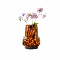 Vase en verre à imprimé léopard fait à la main, vase décoratif pour fleurs, vase moderne pour table, pour salon, bureau