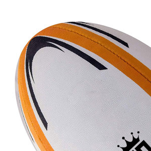 Ballons de rugby professionnels de qualité supérieure, tailles personnalisées, couleur unie, cousus à la machine, durables, en caoutchouc et cuir, pour clubs. - Product Image 3