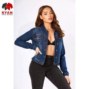 Veste en jean délavée pour femme, aspect vintage, tissu durable et style décontracté parfait - Product Image 2