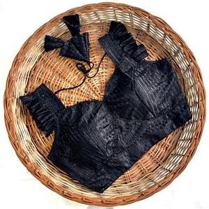 Chemisier formel moderne pour l'été Matériau de liaison lourd en Chine avec un beau nœud RAASHI dos ouvert motif modestes hauts - Product Image 3