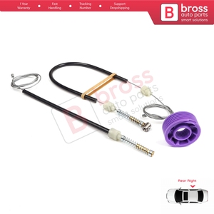 Kit de réparation de lève-vitre arrière droit BWR5246 pour Phaeton 3D MK1 2002-2016 SWB (entreaxe court) 3D4839756 - Product Image 4