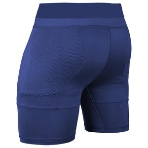 Pantalones cortos de gimnasio de calle alta para hombre de fabricante personalizado pantalones cortos de compresión de algodón sólido con logotipo para correr-MOQ bajo para adultos - Product Image 2