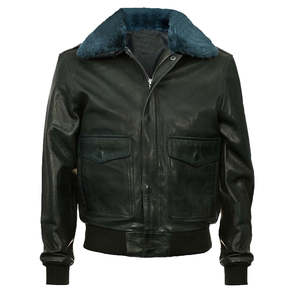 Veste aviateur en cuir d'agneau pour homme, style motard, décontractée, pilote, bombardier, imperméable, coupe-vent, service OEM, prix raisonnable - Product Image 5