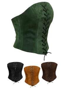 Corset vintage à lacets de qualité authentique disponible pour femmes en couleurs vives à prix raisonnables - Product Image 4